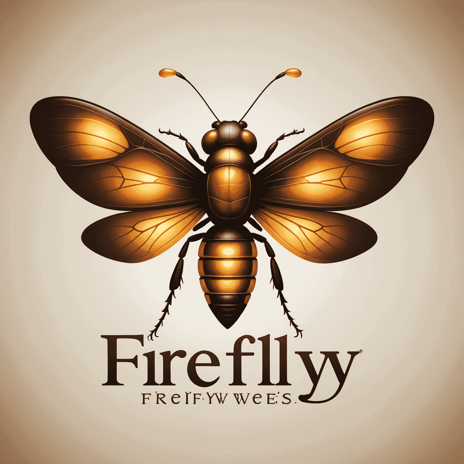 Firefly Websites Logo - A stylized firefly with glowing wings next to the text 'FireflyWebsites'