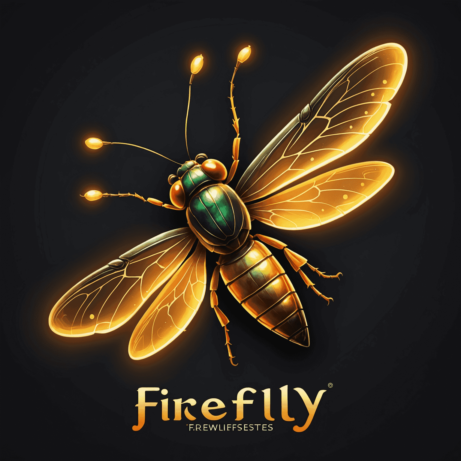 Firefly Websites Logo - A stylized firefly with glowing wings next to the text 'FireflyWebsites'