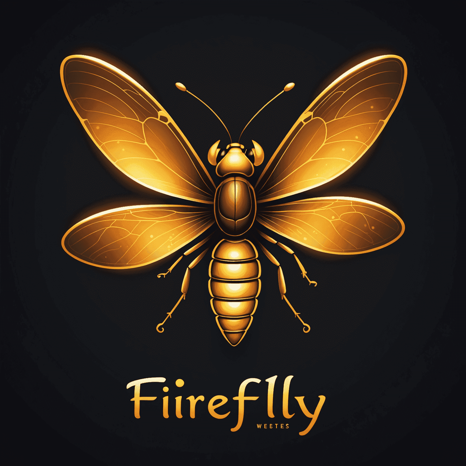 Firefly Websites Logo - A stylized firefly with glowing wings next to the text 'FireflyWebsites'