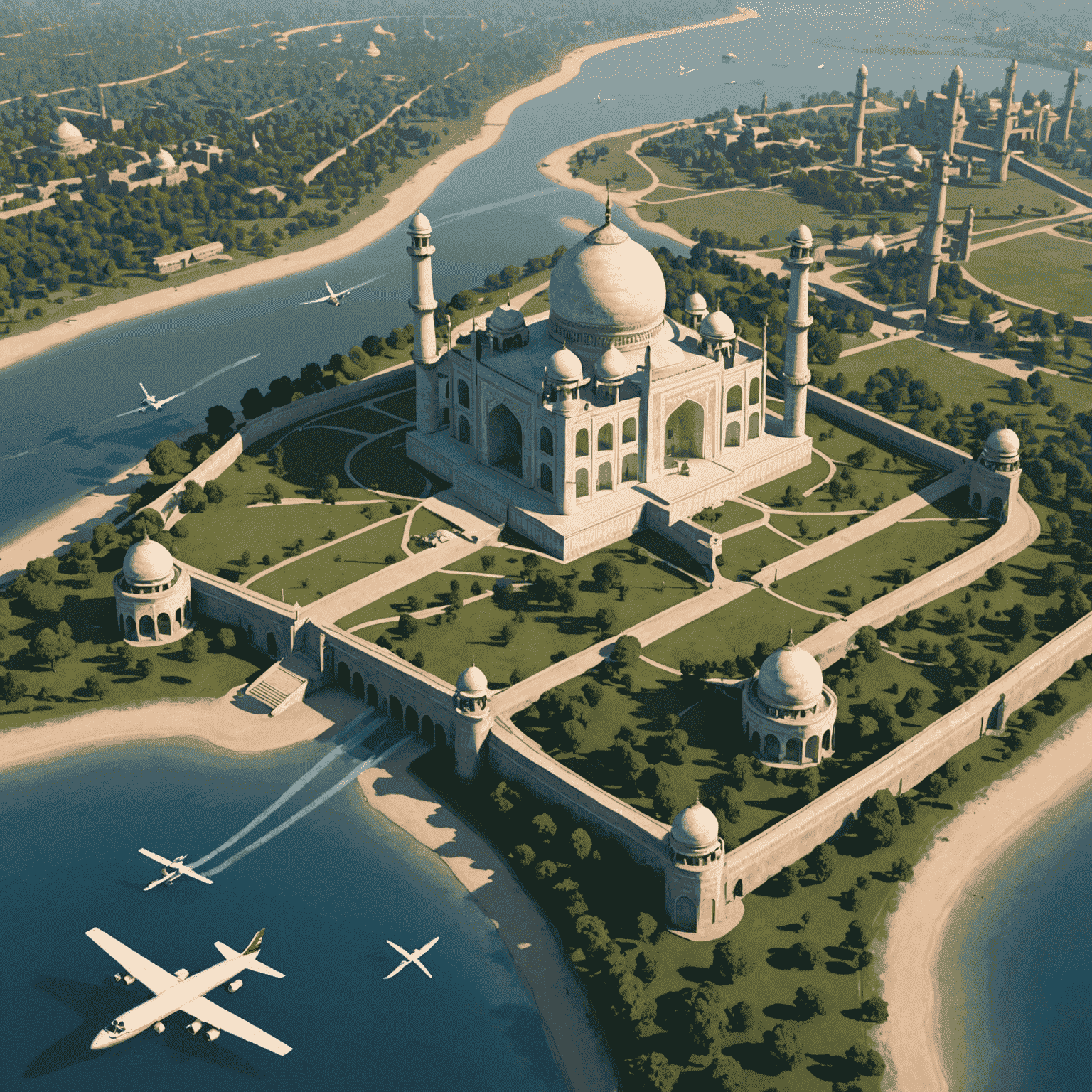 New flight paths in Aviator game showcasing the Taj Mahal and other Indian landmarks